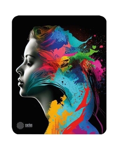 Коврик для мыши Color paint ткань, 300х250х3мм Cactus