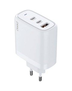 Сетевое зарядное устройство PERO ТС22W, USB-A, 2xUSB-C, 65Вт, 3A, белый Péro