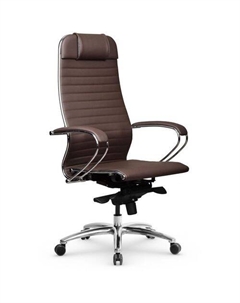 Кресло Samurai K-1.04 MPES, на колесиках, экокожа, темно-коричневый Метта