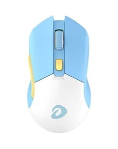 Мышь EM901X, игровая, оптическая, беспроводная, USB, голубой и белый Dareu