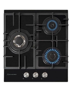 Газовая варочная панель SCHAUB LORENZ SLK GY4512, 3 конфорки, закаленное стекло, черный Schaub lorenz