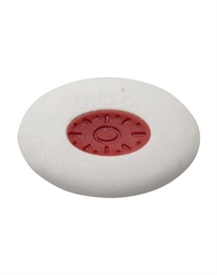 Ластик Ellipse, 51x35x12мм, каучук термопластичный, овальный, белый, пластиковая сердцевина Silwerhof