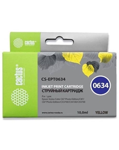 Картридж Cactus CS-EPT0634, T0634, желтый / CS-EPT0634