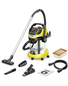 Строительный пылесос WD 6 P S V-30/6/22/T + DDC (YSY), желтый Karcher