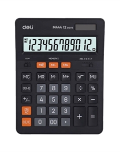 Калькулятор EM444 темно-серый 12-разр. Deli