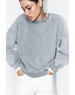 Свитшот утепленный с вареным эффектом Befree