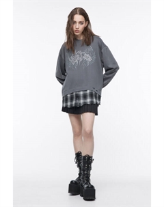 Свитшот состаренный с имитацией рубашки Befree