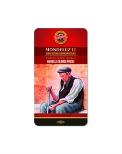 Набор карандашей акварельных Koh-I-Noor "Mondeluz" 12 цв в металле Koh-i-noor