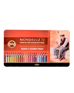 Набор карандашей акварельных Koh-I-Noor "Mondeluz" 72 цв в металле Koh-i-noor