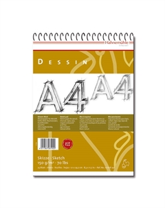 Альбом для эскизов на спирали Hahnemuhle "Dessin" A4 25 л 150 г Hahnemuhle fineart