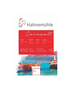 Альбом-склейка для акварели Hahnemuhle "Cornwall" 17х24 см 450 г 10 л среднее зерно, целлюлоза 100% Hahnemuhle fineart