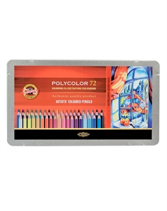 Набор карандашей цветных Koh-I-Noor "Polycolor" 72 шт в металле Koh-i-noor