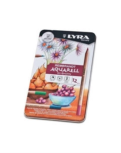 Набор карандашей акварельных "Rembrandt" 12 цв в метал кор Lyra