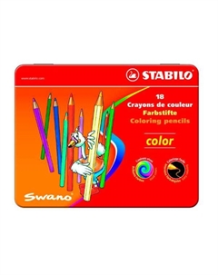 Набор карандашей цветных "Swano Color" 18 цв в металле Stabilo