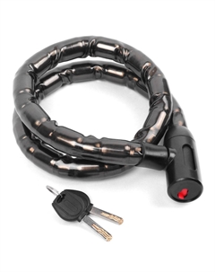 Велозамок  22*1000мм, черный тросик, инд.уп. VS 8513 Vinca sport