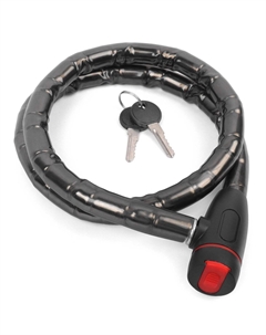 Велозамок 18*1000мм, черный тросик, инд.уп. VS 8506 Vinca sport