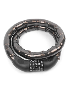 Замок велосипедный, кодовый 22*1000мм, черный тросик, VS 8366 Vinca sport