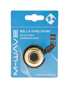 Звонок Bella Ding-Dong латунь-пластик мини D=33мм, золотистый (на блистере), 5-420053 M-wave