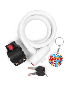 Велозамок  c брелоком, 12*1200мм, с защитой от влаги и креплением, Cool, инд. уп. VS 561 Cool Vinca sport