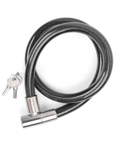 Замок велосипедный, 20*1000мм, черный, VS 8211 black polybag Vinca sport