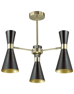 Люстра потолочная QUINN, античная бронза/матовый черный (3662/3C) Lumion
