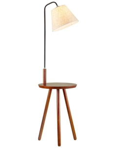 Торшер HALL KALDA, темное дерево/рогожка (4666/1F) Odeon light