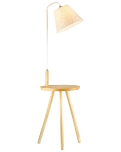 Торшер HALL KALDA, светлое дерево/рогожка (4667/1F) Odeon light