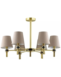 Люстра потолочная MONTANA, античная латунь/бежевый (4429/6C) Lumion