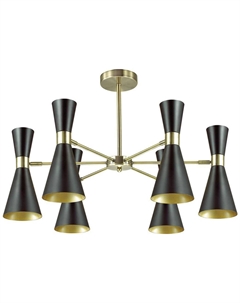 Люстра потолочная QUINN, античная бронза/матовый черный (3662/6C) Lumion