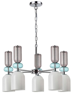 Люстра подвесная GILLIAN, хром/белый/разноцветный (5235/5) Lumion