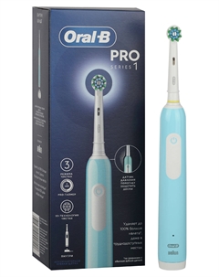 Электрическая зубная щетка Oral-B Pro 1 - 500, 3 режима чистки, бирюзовая (Б0062290) Braun