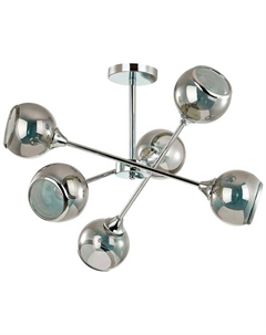Люстра потолочная SANDRA, хром/дымчатый (4530/6C) Lumion