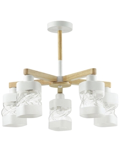 Люстра потолочная BONNIE, белый/дерево (4491/5C) Lumion