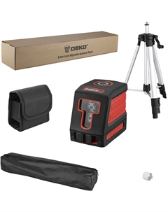 Уровень лазерный DKLL11 SET 2 (со штативом) черно-красный Деко