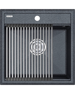 Мойка кухонная Stepia + Step PM115051-DG+R375-BS графит Paulmark