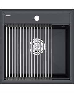 Мойка кухонная Stepia + Step PM115051-AN+R375-BS антрацит Paulmark