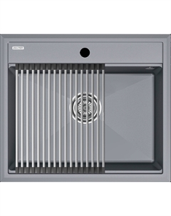 Мойка кухонная Stepia + Step PM115951-GRM+R375-BS серый металлик Paulmark