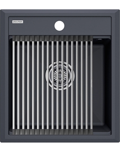 Мойка кухонная Stepia + Step PM114651-AN+R375-BS антрацит Paulmark