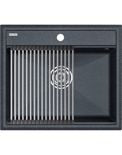 Мойка кухонная Stepia + Step PM115951-DG+R375-BS графит Paulmark