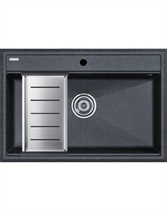 Мойка кухонная Stepia PM117551-DG+A375-BS с коландером, графит Paulmark