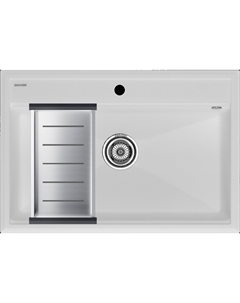 Мойка кухонная Stepia PM117551-WH+A375-BS с коландером, белая Paulmark