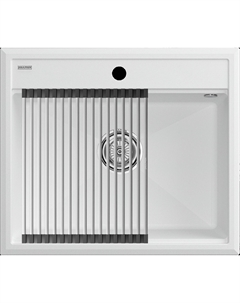 Мойка кухонная Stepia + Step PM115951-WH+R375-BS белая Paulmark