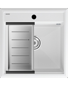 Мойка кухонная Stepia PM115051-WH+A375-BS с коландером, белая Paulmark