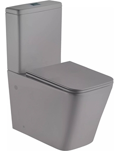 Унитаз-компакт Gelbach 001 ST MT-GR с бачком и сиденьем микролифт, серый матовый Weltwasser
