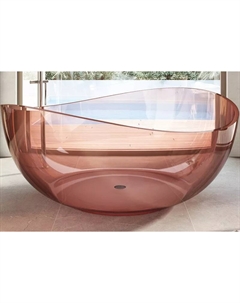 Акриловая ванна Kristall AT9705 Koralle 150x150 см, отдельностоящая, розовая, круглая, с донным клапаном Abber