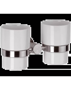 Minimal Двойной держатель со стаканами керамика настенный Remer