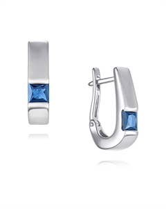 Серьги из белого золота с сапфирами Адамас