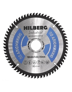 Диск пильный Industrial HA190, по алюминию, 190*30/20*64Т Hilberg