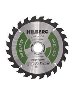 Диск пильный Industrial HW210, дерево, 210*30*24Т Hilberg