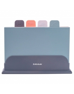 Набор досок раздел. Scandinavia 4шт 32х24см на подставке пластик Attribute